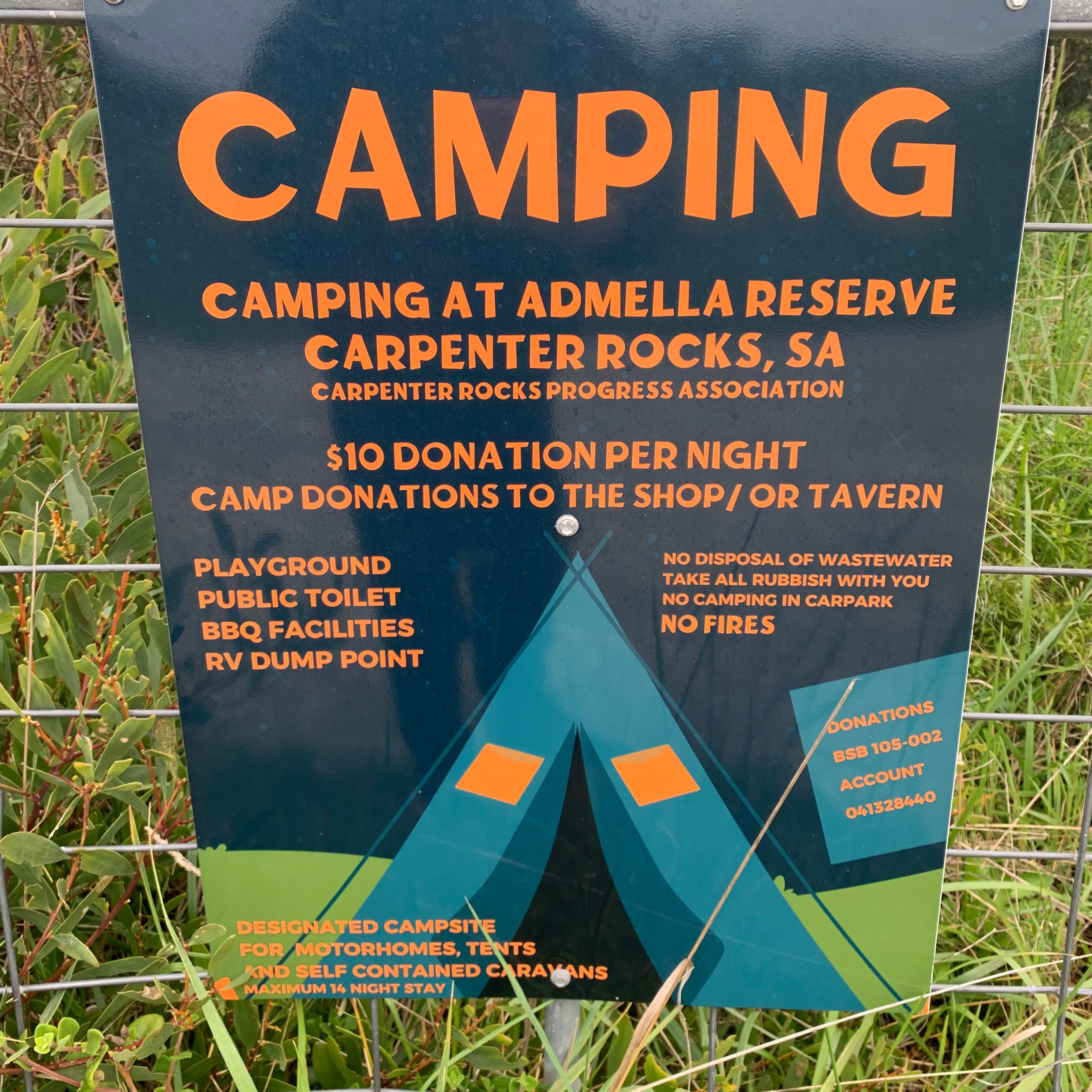 Carpenter Rocks Map Carpenter Rocks Community Assoc Camp, Limestone Coast, South Australia ...